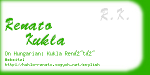 renato kukla business card